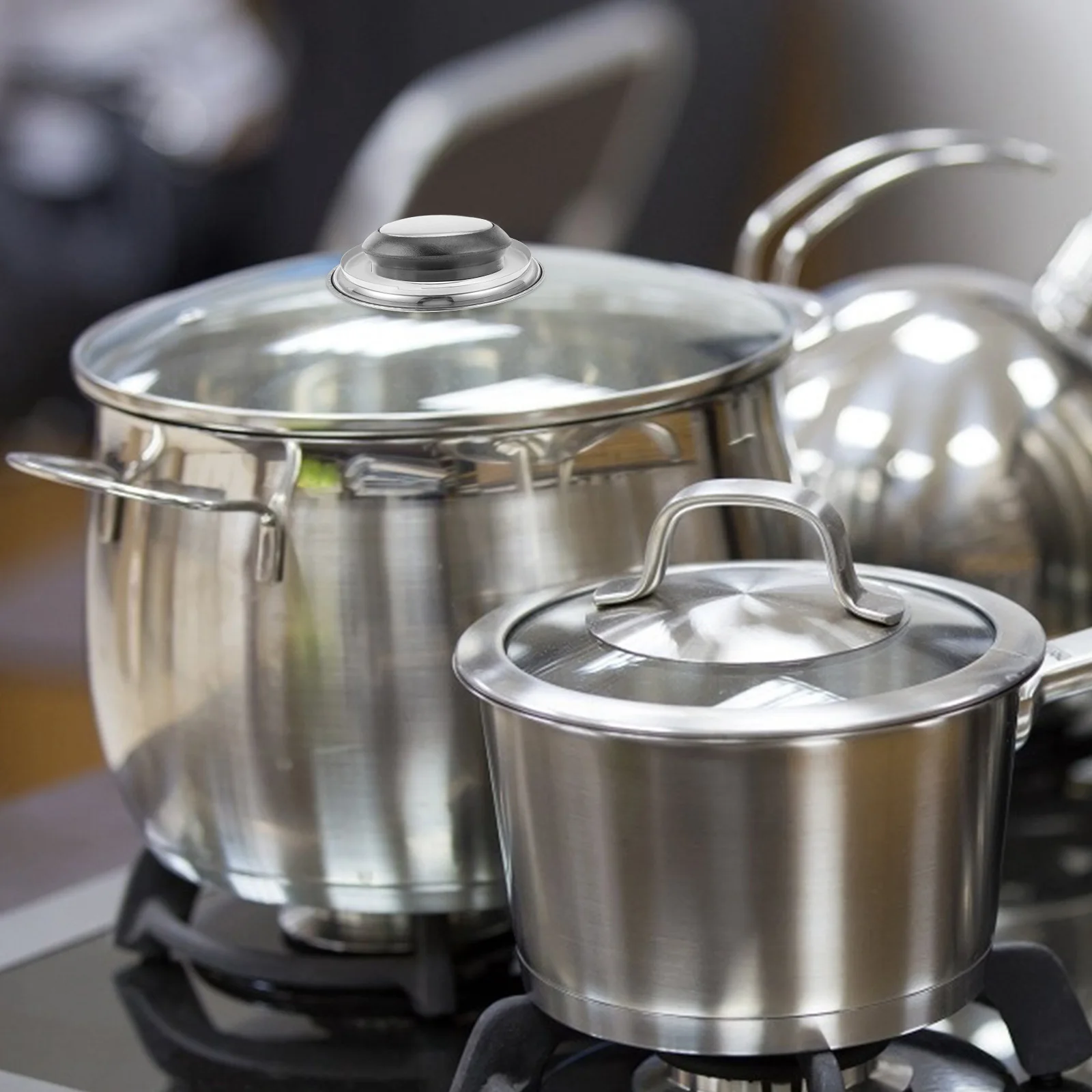 

4pcs Stainless Steel Pot Lid Knobs Widened Base Heavy Duty Replacement Handles For Cookware Kitchen Utensil Accessories