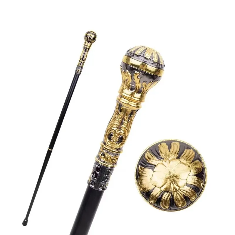 

Creative Gold Metal Round Head Cane, British Gentleman Cane