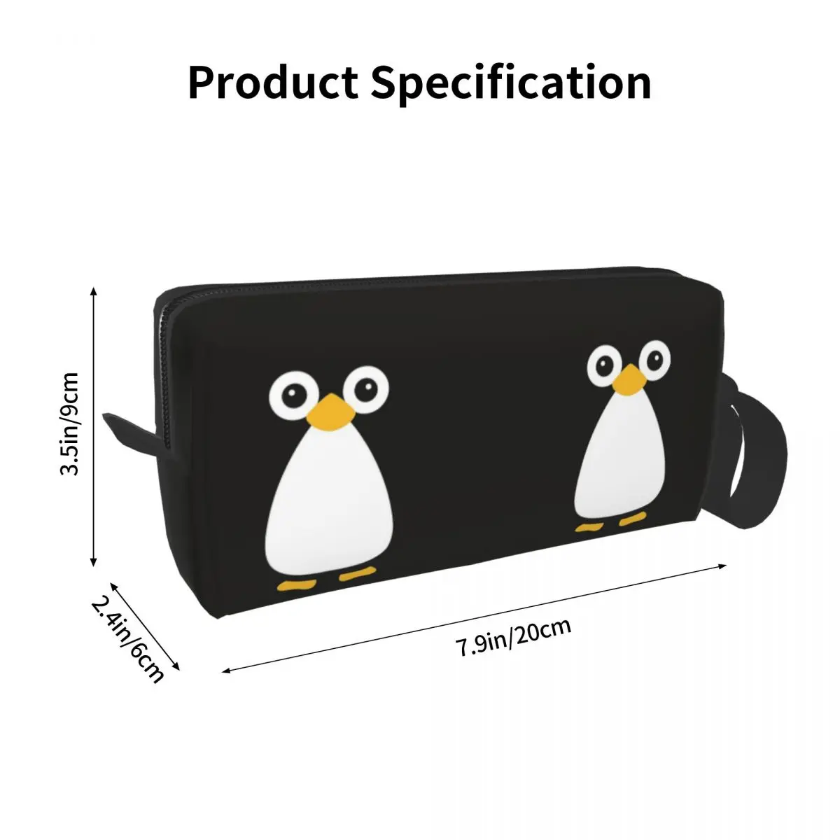 かわいいベクターペンギンのペンケース、男の子と女の子のためのペンボックス、鉛筆バッグ、文房具、旅行、女性用コスメティックバッグオーガナイザーポーチ