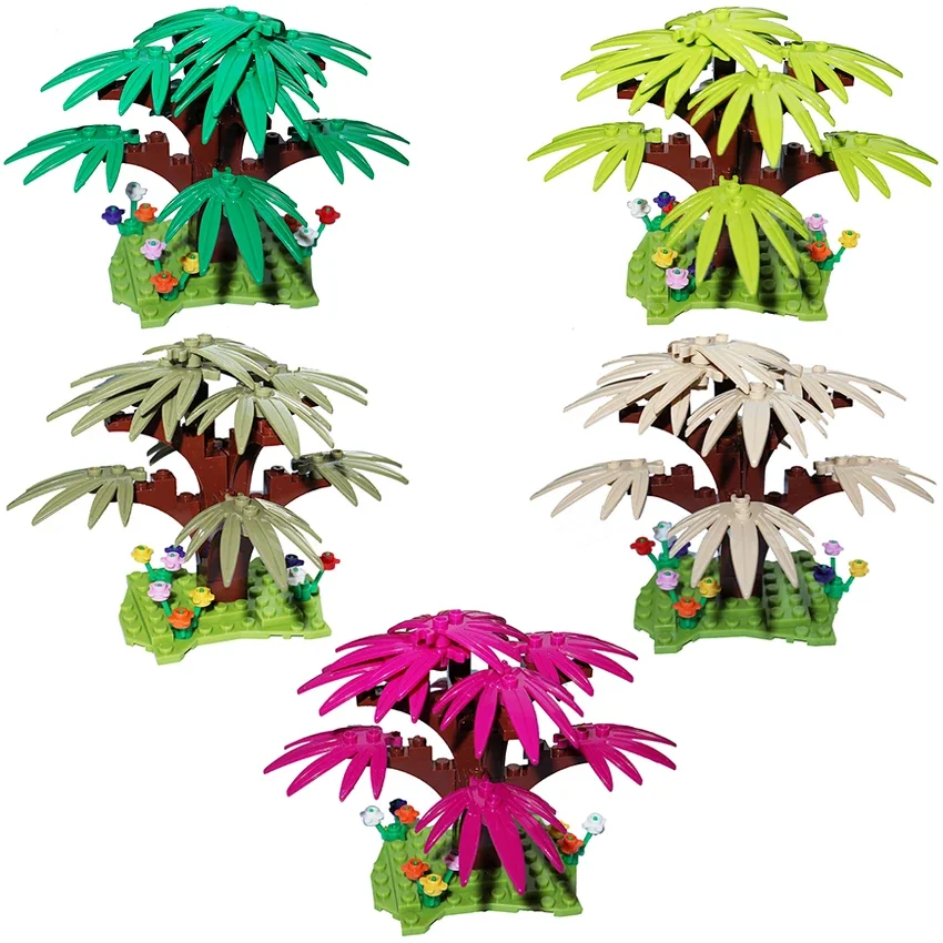 

MOC City Street Plants Tree Stem Grass Flower House Garden Accessories DIY Parts Bricks Toys for Kid 2339 30239 3741 33291