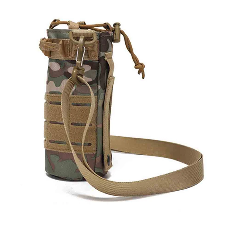 Juego de tazas de agua de camuflaje, bolsa colgante de cintura Molle para bicicleta, 3 piezas