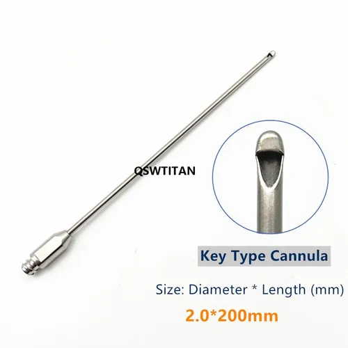 Imagen 2 del producto Aspirador de cánula de liposucción tipo Llave de cabeza plana, cánula de recolección de grasa de belleza