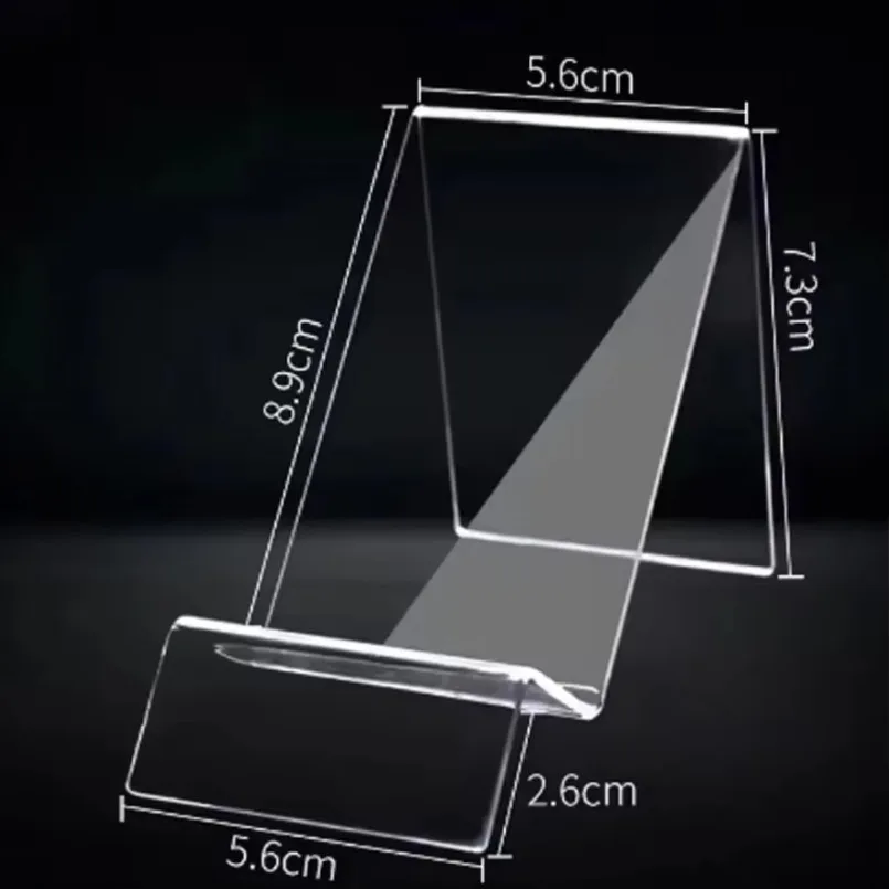 Universele acryl transparante mobiele telefoonhouder Eenvoudige luie desktop tabletbeugelteller voor alle smartphones IPad