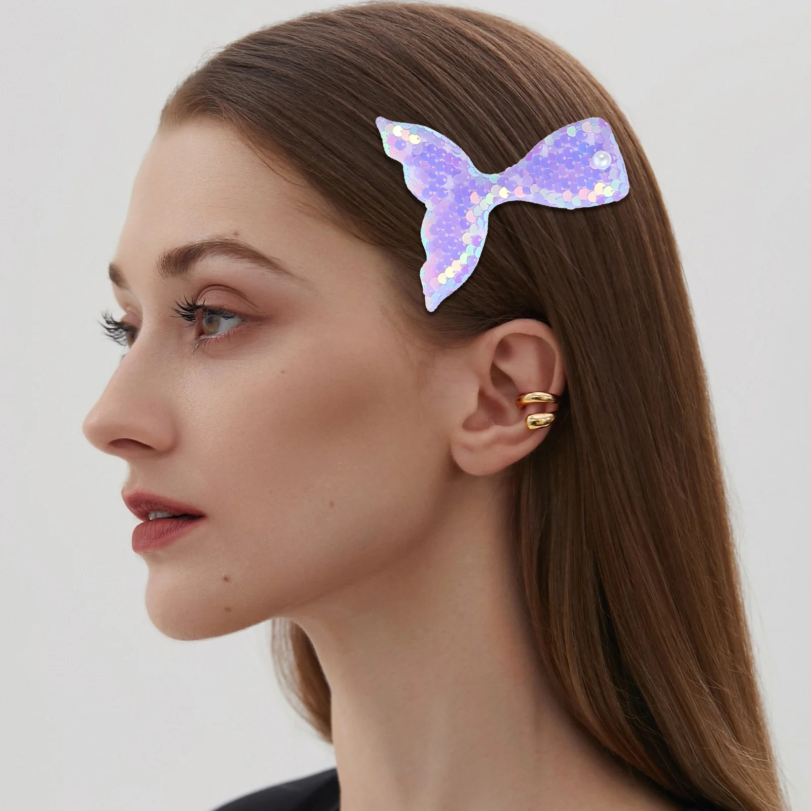 

16Pcs Mermaid Tail Hair Clips Cute Glitter Decorative Accessories for Girls Safe Comfortable Mermaid Tail Hair Clips