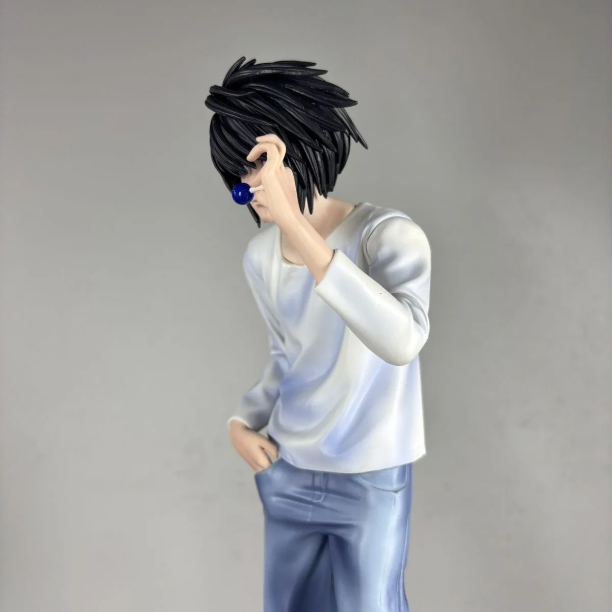 【C4 STUDIO】30cm/11.81 Inch Anime DEATH NOTE L Lawliet GK Figure Standing Statue Ornament Collectible Model Toy Gift view 5