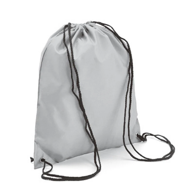Rucksack mit Kordelzug, einfarbig, tragbar, für Schule, Sport, Reisen, Schuhe, Radfahren, Aufbewahrungstasche, einfarbig, tragbar – Detail 2