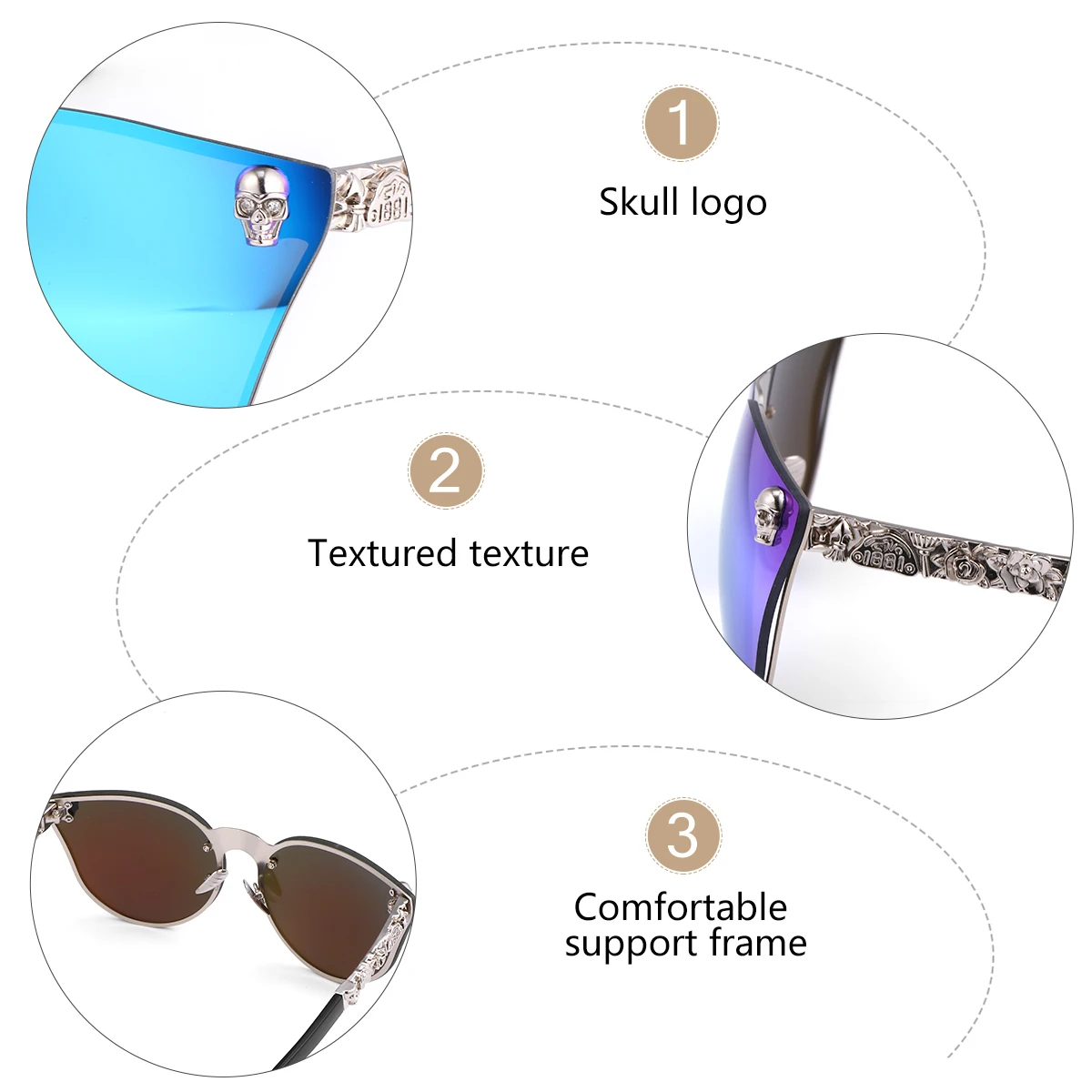 

1pc Fashion Sunglasses Stylish Uv Protection Lightweight Durable Unisex Retro Design Sunglasses For Beach Outdoor Activities