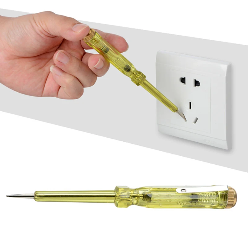 Detector Electric Tester Pen Multi-Function Probe Slotted Voltage 100-500V Handle Non-Contact Power Screwdriver