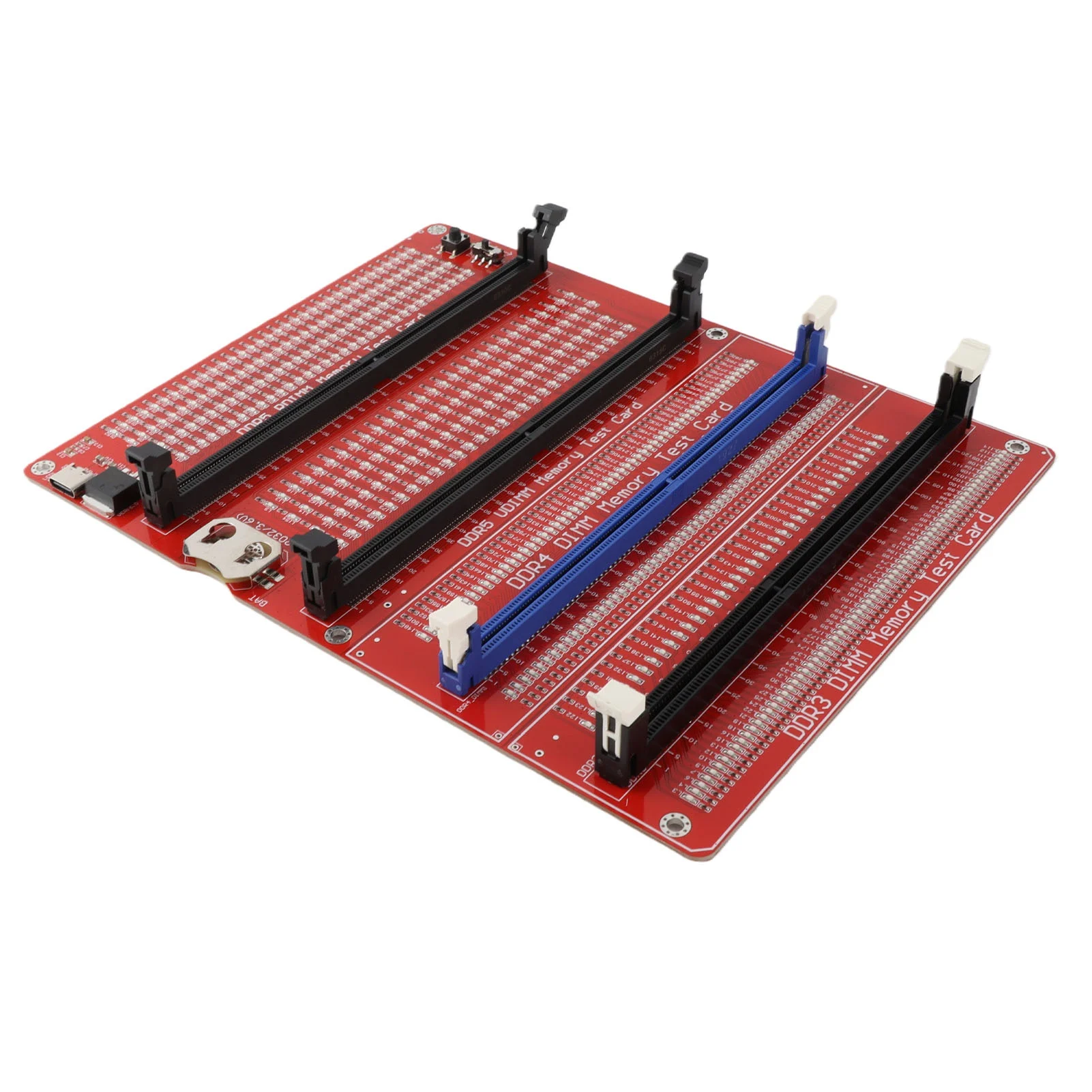4 in 1 RAM Memory Tester Card Desktop Computer DDR3 DDR4 DDR5 UDMM DDR5 RDIMM Diagnostic Analyzer with Light