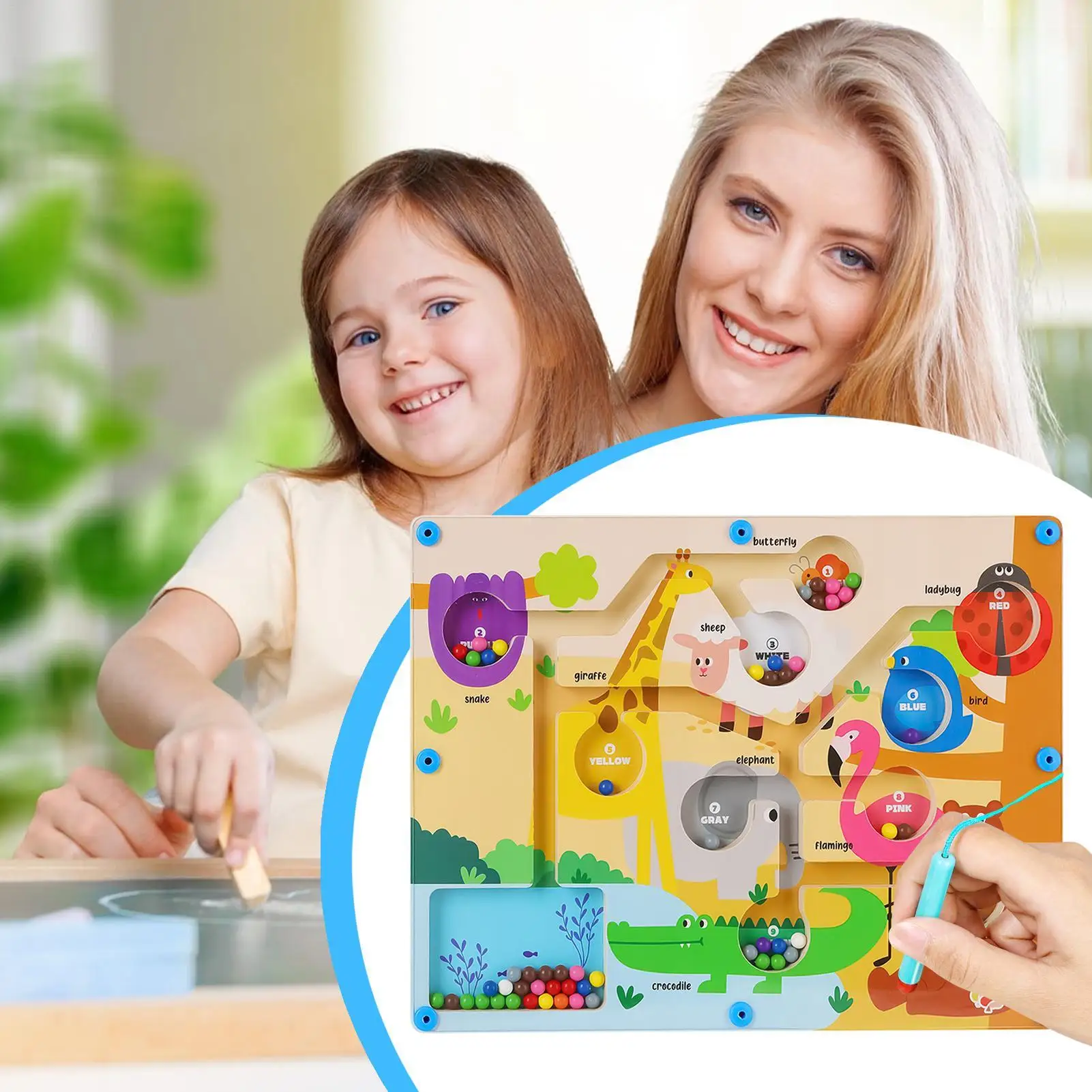 Labirinto magnetico Labirinto magnetico Puzzle Board Giochi di apprendimento Gioco di abbinamento STEM Giocattoli educativi Attività di apprendimento in età prescolare per
