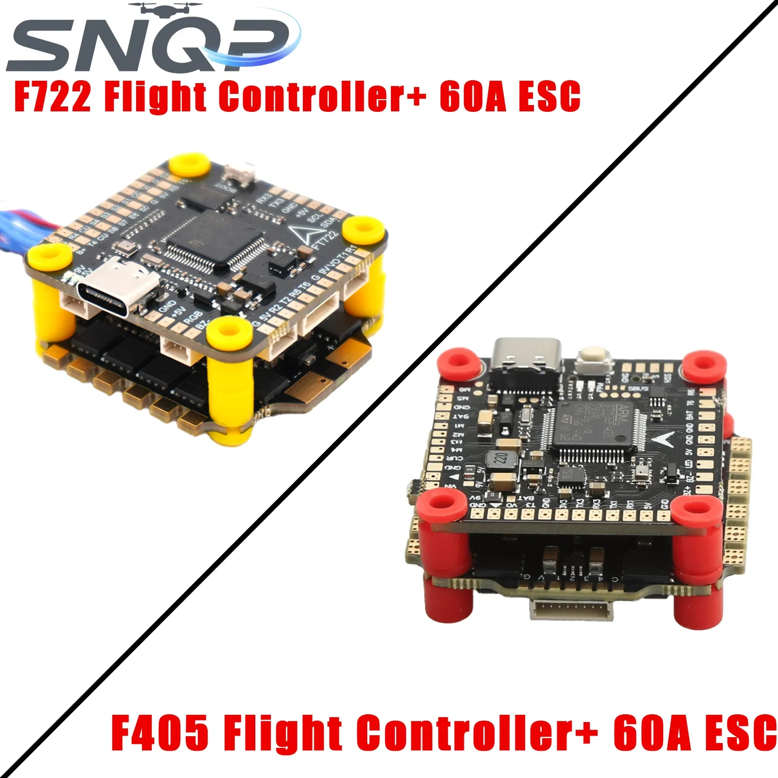 

Enhanced Cooling F722 FC + 55A BLHeli32 ESC, 6S Power, Low Latency for Racing Drones