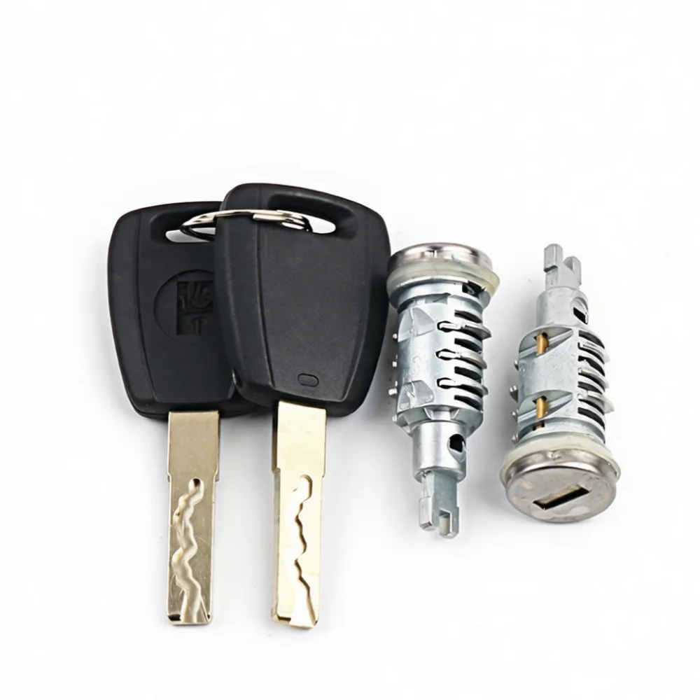 For Fiat Door Lock Cylinder Repair Parts Set Zinc Alloy Keys Replacement Automotive Security Access Tools