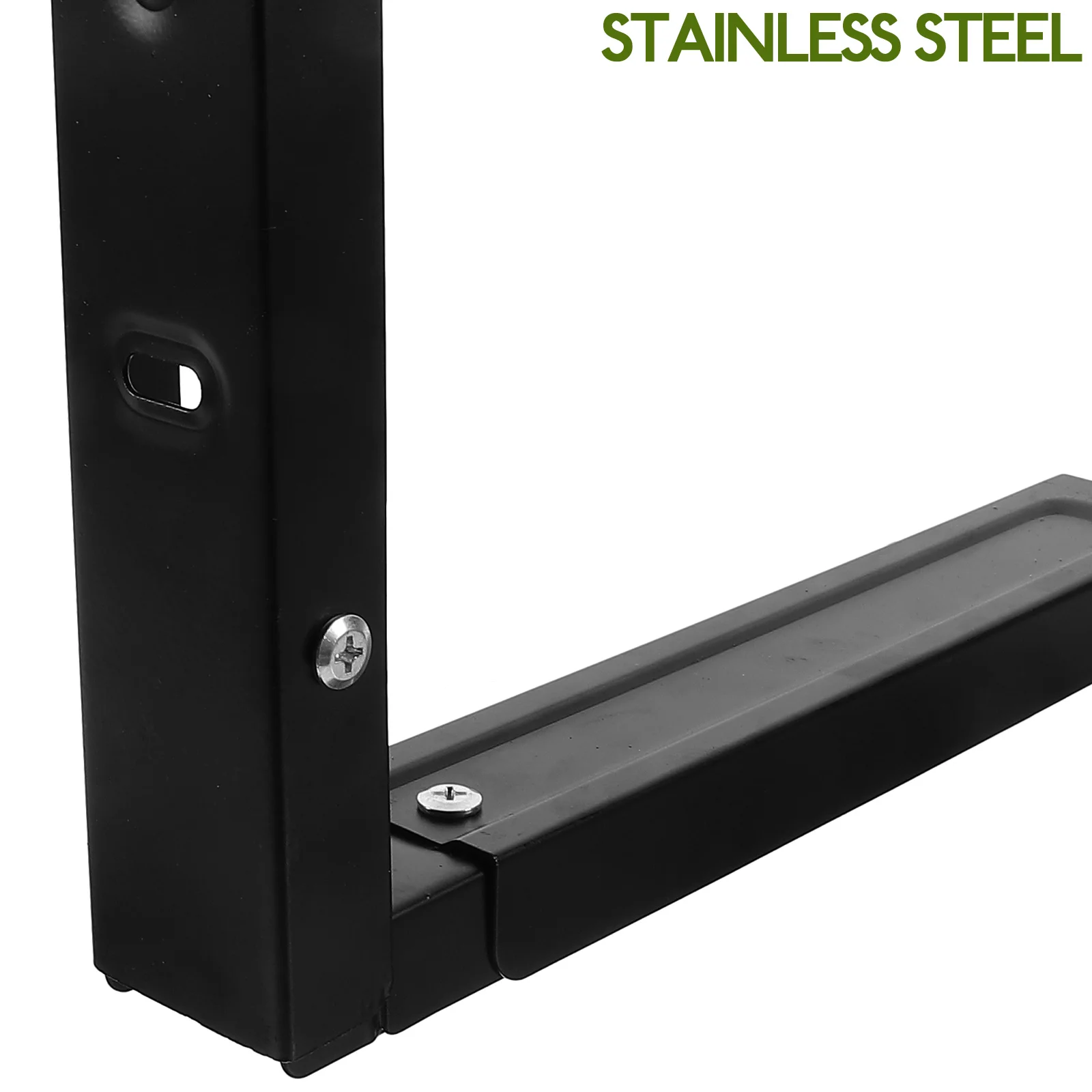 Staffa per microonde montata a parete da 2 pezzi Nero 17,52x9,45x1,81 pollici Elettrodomestici salvaspazio da cucina resistenti in acciaio inossidabile