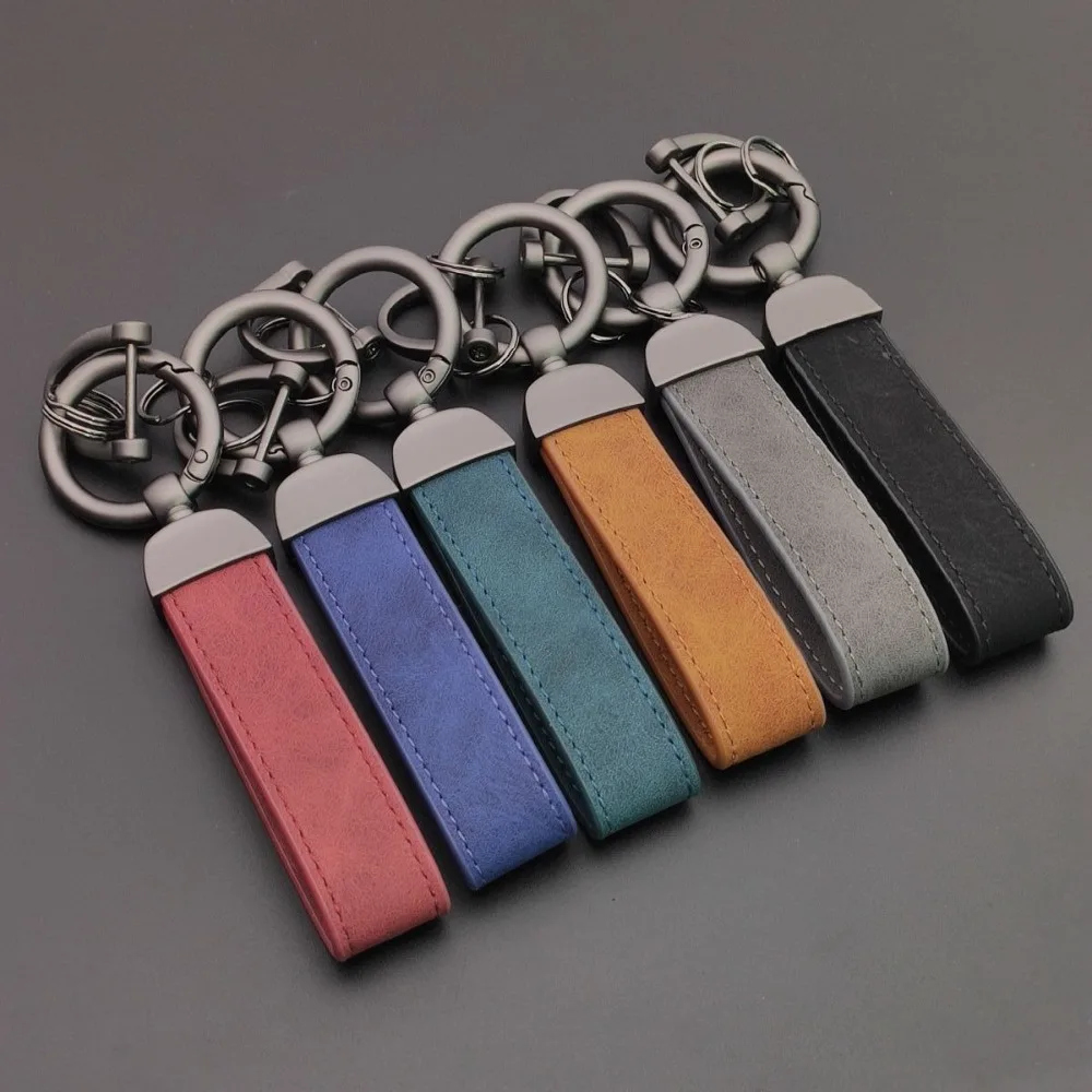 Personalized Leather Key Chain Ring, Custom Gift