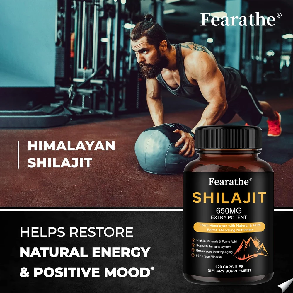 

Shilajit Extract Capsules with More Than 85 Trace Minerals To Support Immunity,Promote Brain Health,Improve Cognitive Function