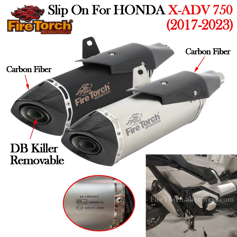 

Slip On For Honda X-ADV 750 XADV750 ADV XADV 750 2017 2018 - 2023 Motorcycle Exhaust Muffler Escape Tube Header Middle Link Pipe