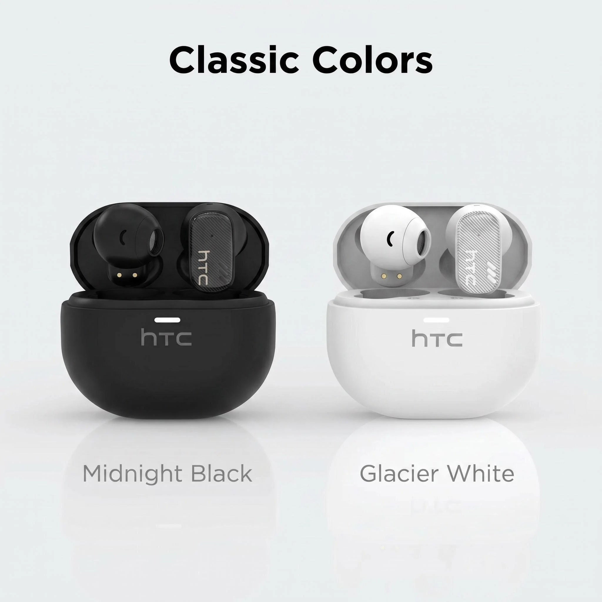 

HTC NE16 Wireless Earbuds Bluetooth 6.0 TWS In-Ear Stereo Noise Cancelling Headphones Mic Voice Sport Gaming Long Battery Life
