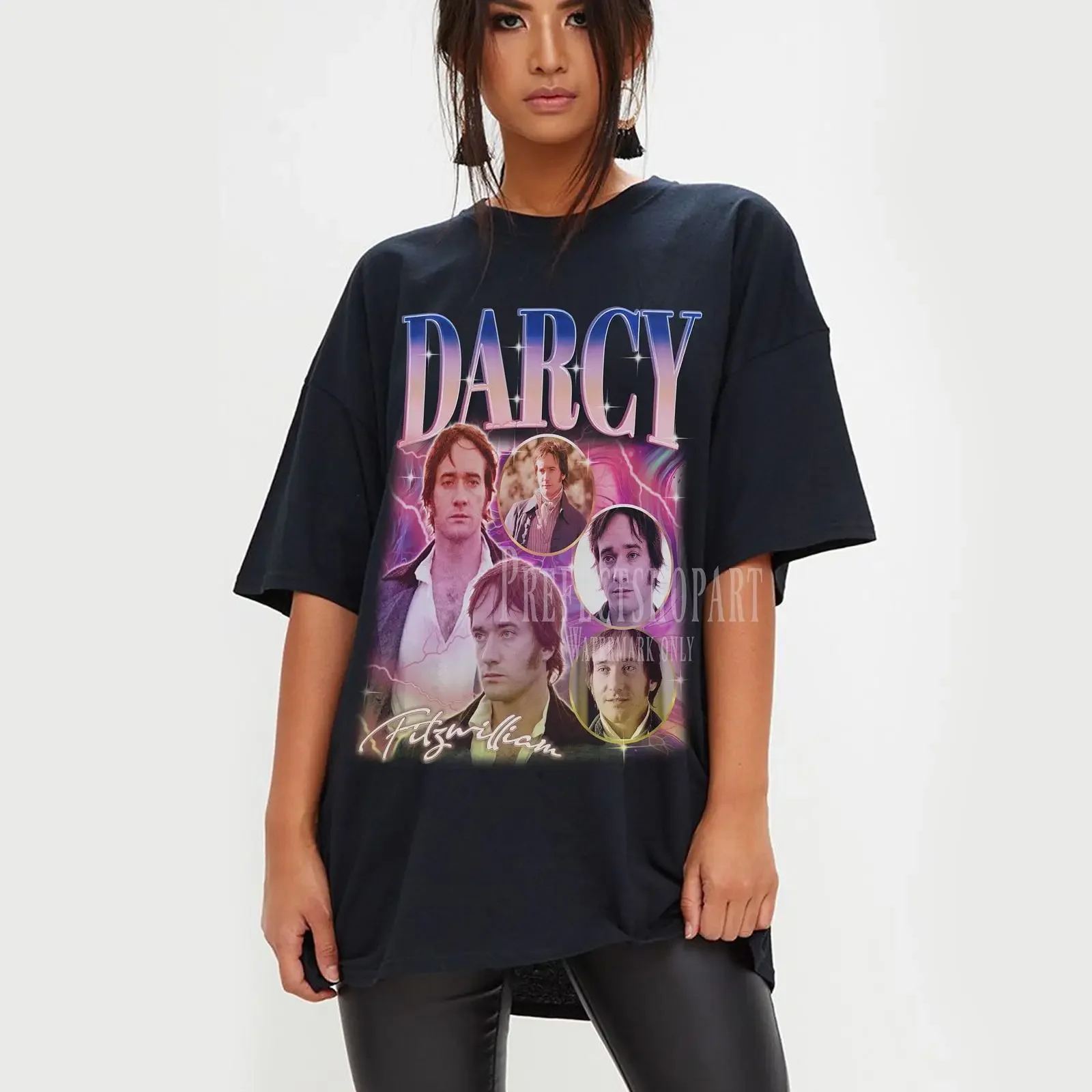 Retro Fitzwilliam Darcy T Shirt Vintage Pride and Prejudice for fan vintage Washed Stretched homme Soft designer clothes