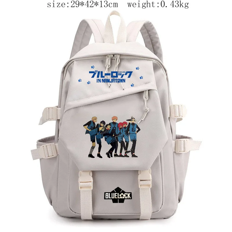 Anime surrounding Blue prison trend backpack Japanese retro backpack junior high school backpack