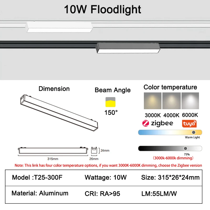 Moderne 6MM Smart LED Magnetische Spoor Licht Tuya Zigbee DC48V Dimbare Ultra Dunne Rail Spotlight Magneet Flood Grille Spot LED Lamp