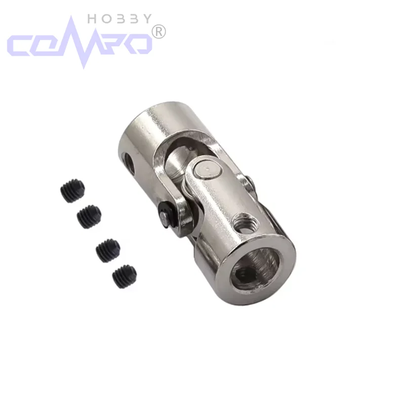 Acoplador de eixo de carro para barco rc, conector de motor de junta cardan de metal, acoplamento de junta universal cardan 2/2.3/3/3.17/4/5/6/8/10/12mm, 1 peça