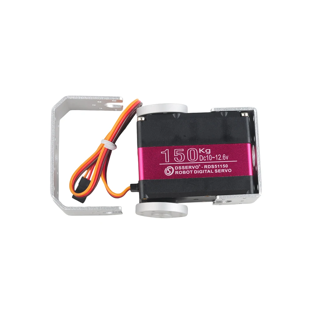 150KG Metal Gear Digital Servo RDS51150 Robotic Servo 180/270 Degree IP66 Double-Shaft with U Mounting Bracket For RC Car Toys