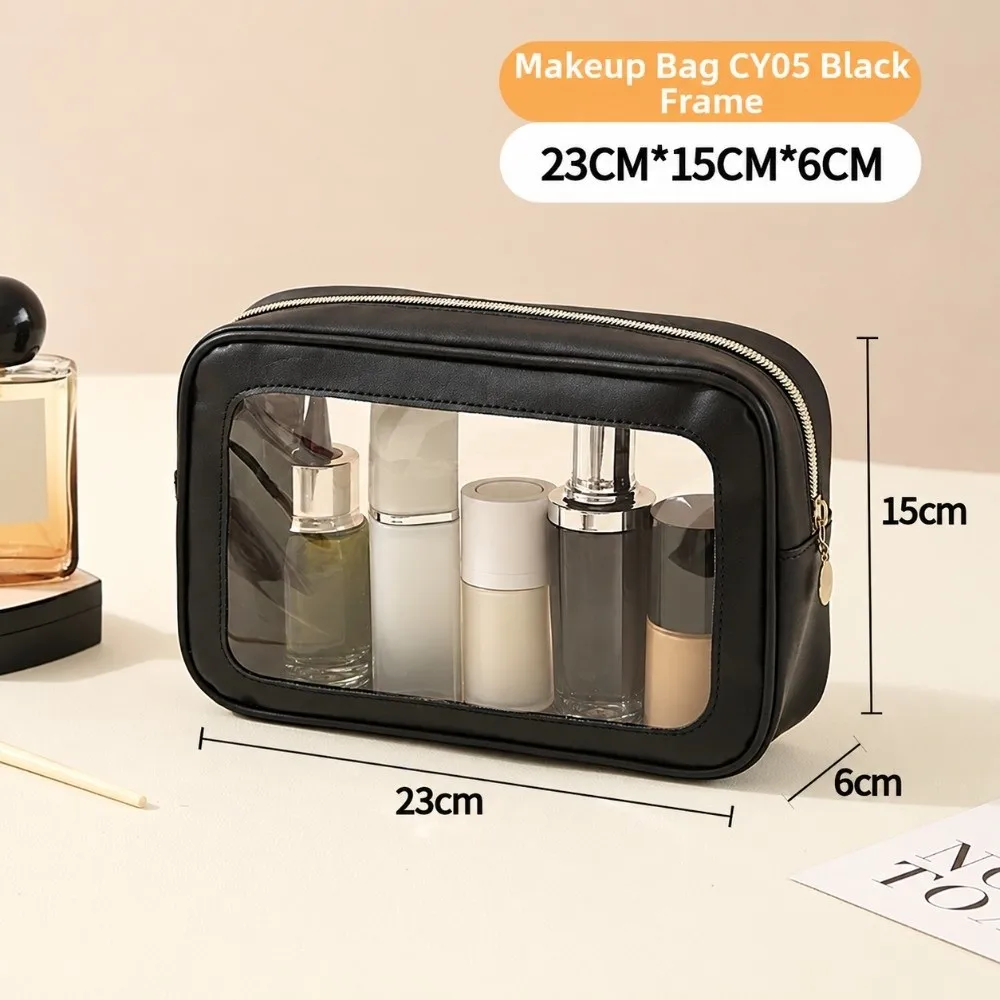 Portable PVC Makeup Bag Travel Transparent Visible Miscellaneous Storage Bag Outdoor Large Capacity Toiletry Bag