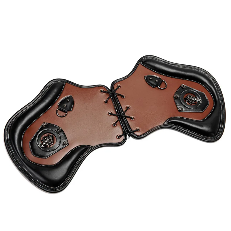 40x35cm Leather Motorcycle Saddlebag Heat Shield Side Panel Vintage Punk Bike Frame Bag Seat Protector Outdoor Riding Gear