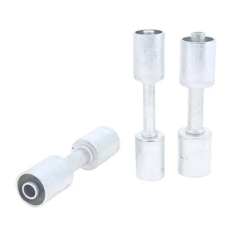 #6/#8/#10 Straight Aluminum Beadlock Splice Fitting - For A/C Reduced Barrier Hose (3/8