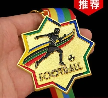 Football Medal Gold Foil Games Marathon Medal Hanging Neck Children's Adult Award Medal