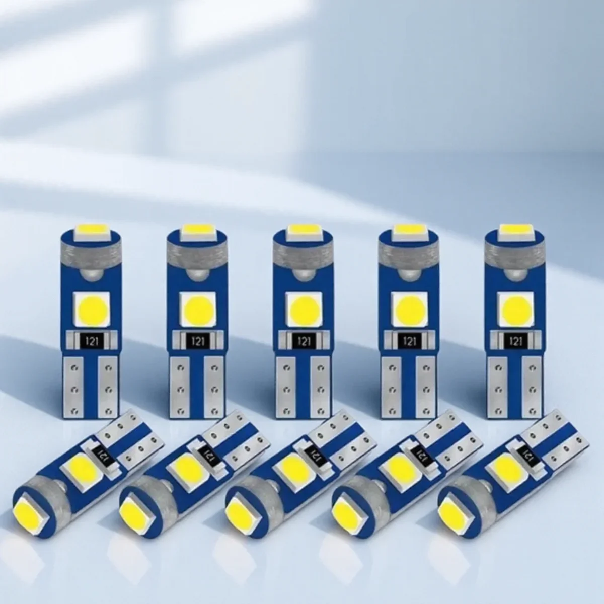 10PCS CANBUS T5 58 74 286 W1.2W 3030 LED 3SMD Wedge LED Light Car Dashboard Instrument Cluster Panel Lamp Bulb Super Bright
