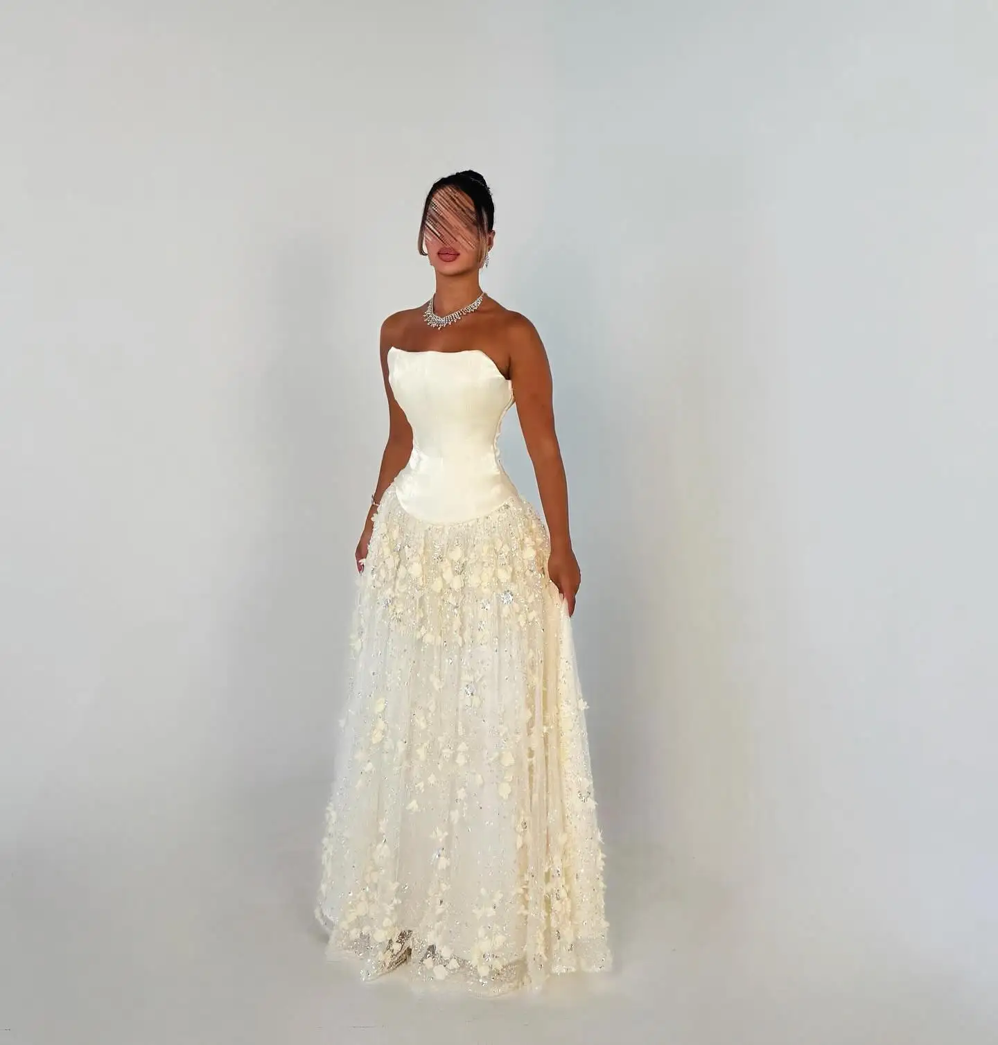Gorgeous Women's Evening Dress 3D Lace Stickers Off Shoulder A-line Princess Prom Dresses Birthday Party Gowns Customized