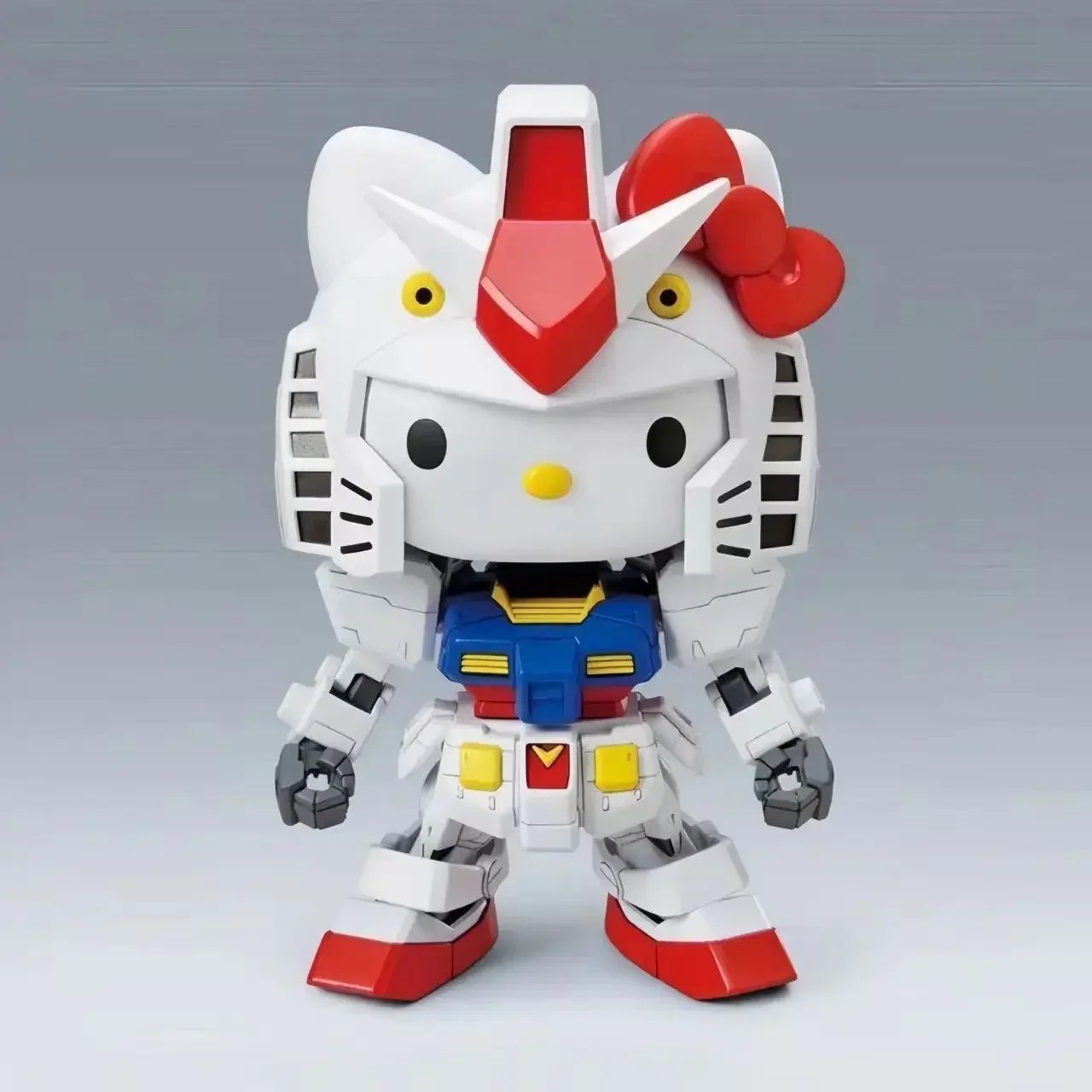 Kawaii Anime Leuke Hellen Kitty RX-78-2SD Gemonteerd Modellen Anime Figuren Collectible Ornamenten PVC Mecha Kit Kinderen Speelgoed Geschenken