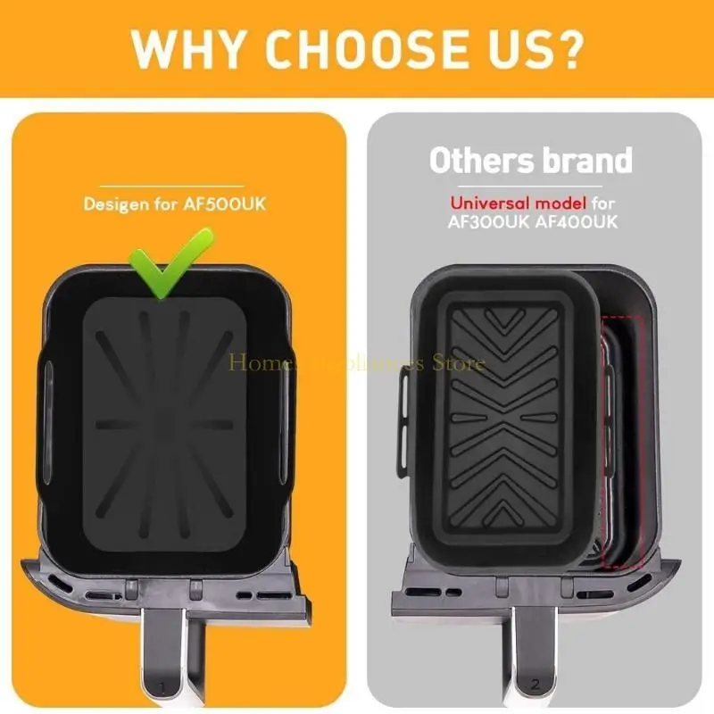 D0AB 에어 프라이어 트레이 삽입 에어 프라이어 액세서리 오븐 에어 프라이어 용 실리콘 라이너