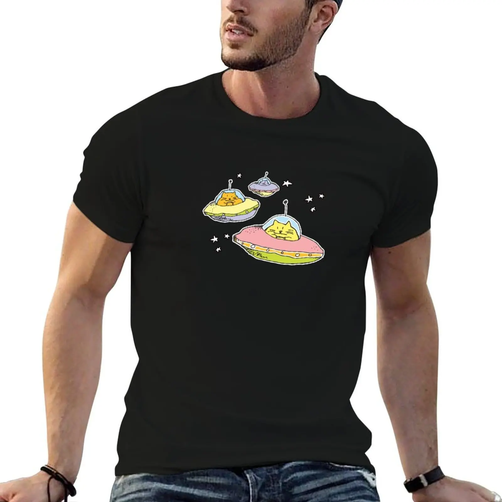 

space cats T-Shirt man t shirt summer man t shirts graphic T-Shirt