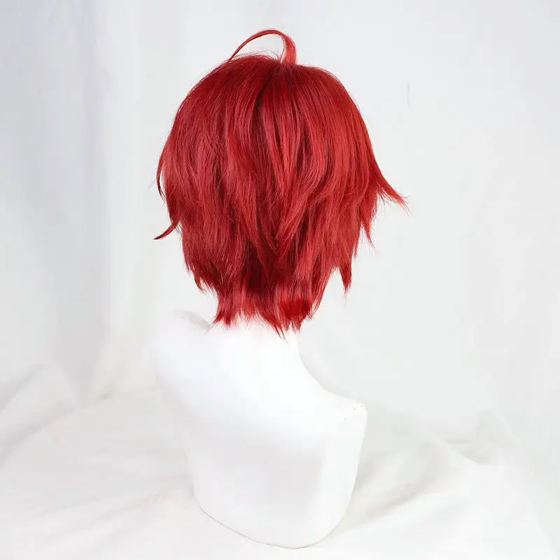 Shanks Cosplay Wig Anime Cospaly Man Short Red Heat Resistant Syntheti Hair Halloween Party Wigs Cap