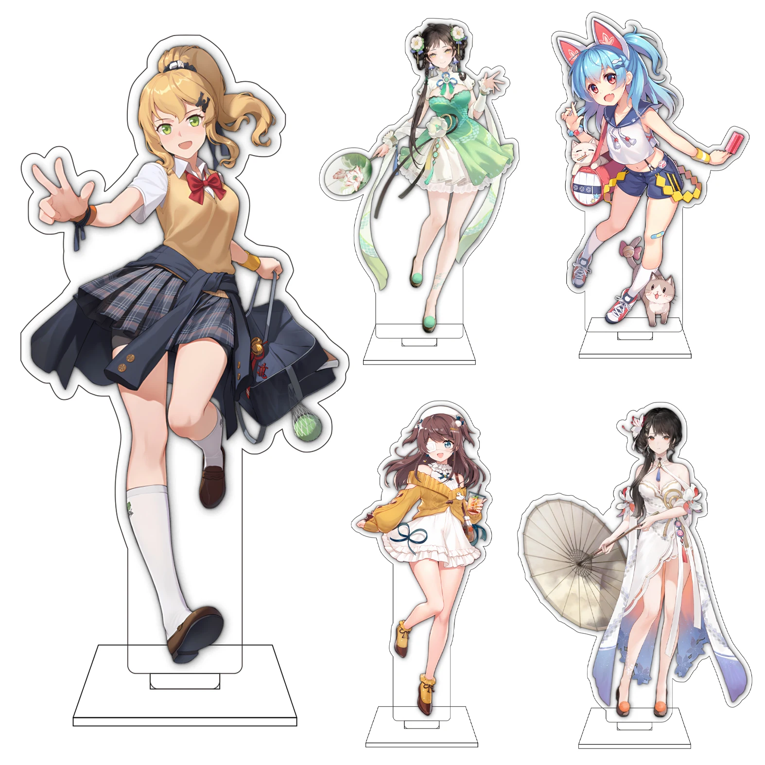 

16CM Anime MAHJONG SOUL KAN!! Cosplay Acrylic Figure Stand Plate Nana Shirase Hana Ninomiya Ichihime Ornaments Gifts