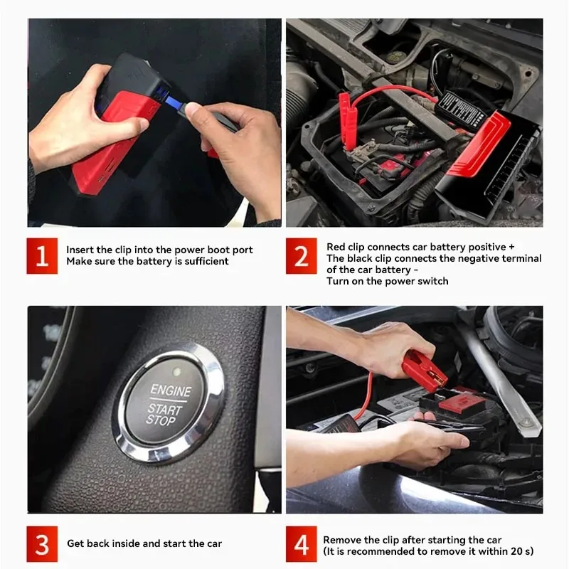 30000mAh المحمولة سيارة الانتقال كاتب قوة البنك سيارة الداعم شاحن 12 فولت بدء جهاز البنزين الديزل سيارة الطوارئ الداعم #2