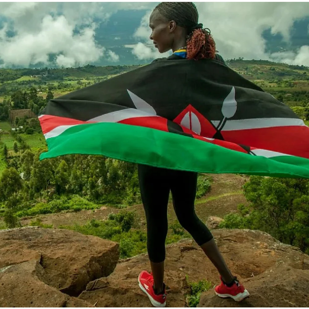 Bandera de Ken Ke Kenya de 90x150 CM para decoración