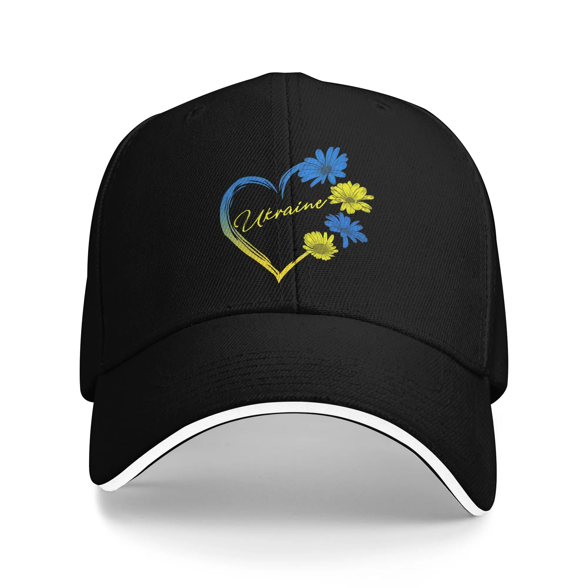 Women Men Ukraine Flag Sunflower Ukrainian Outdoor Hat  Adjustable Cap Casual Baseball Cap Snapback Sunshade