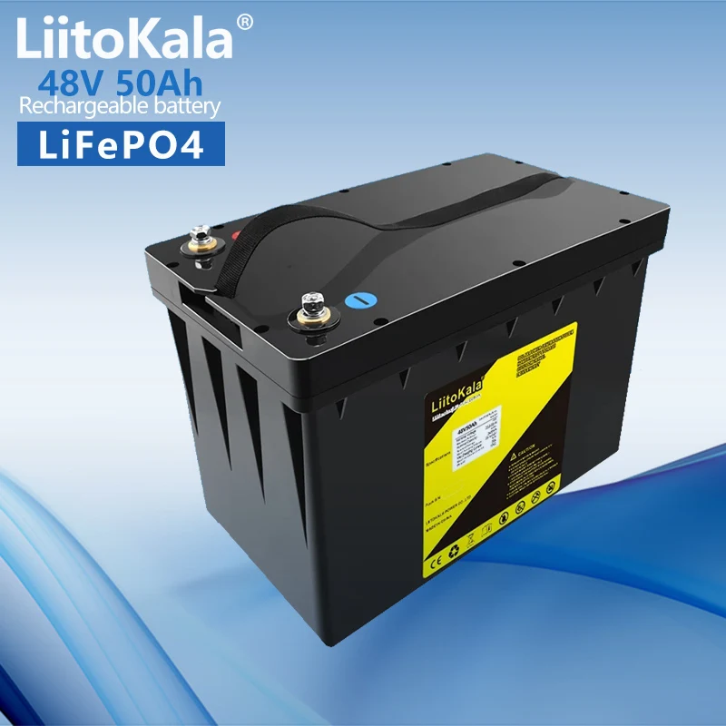 LiitoKala 48 فولت 50AH LiFePO4 بطارية مع 30A BMS ل 1200 واط ebike كرسي متحرك العاكس RV GV/دراجة سكوتر كهربائية