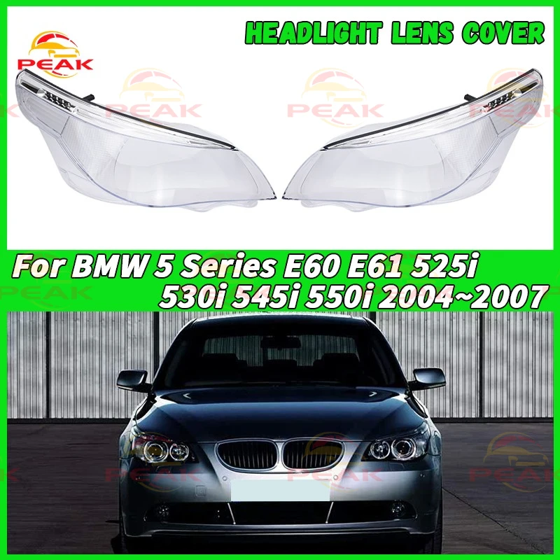 

For BMW 5 E60 E61 525i 530i 545i 550i 2004 2005 2006 2007 Car Headlight Cover cap Headlamp Shade Head Lamp headlight lamp cover