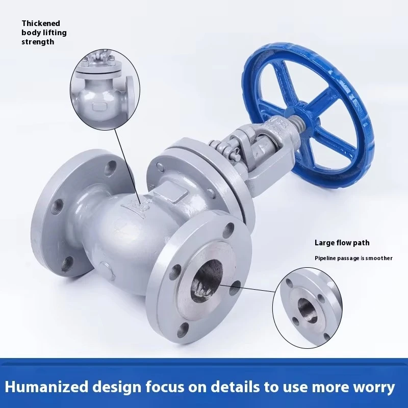 American Standard J41H-150LB Cast Steel Flange Industrial Globe Valve 300LB Hard Seal Manual Check Water Oil Steam Carbon Stop