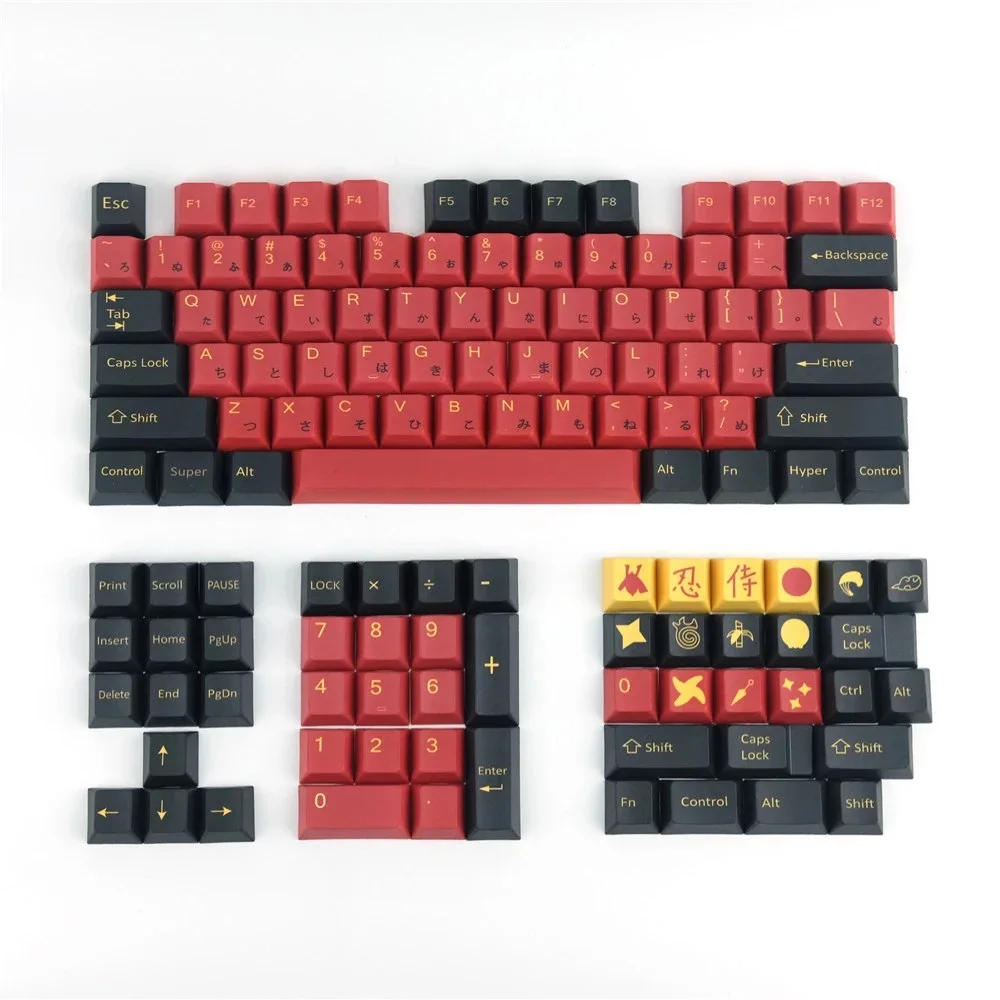 Red Samurai PBT five-sided sublimation keycap mechanical keyboard with personalized keys replica GMK original height small full