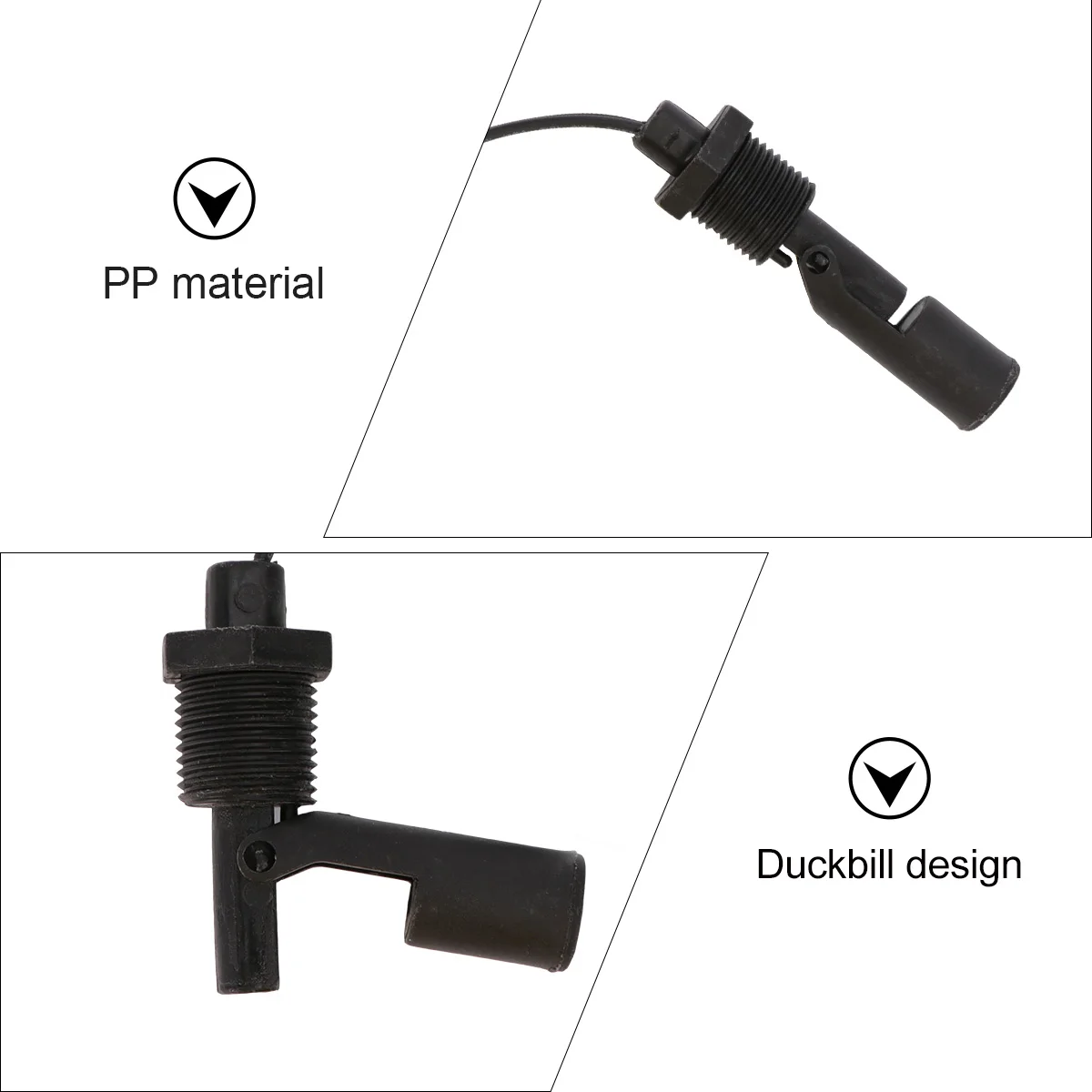 

4 pcs Water Level Switch Horizontal Filtration Sensor High Pressure Purifier Liquid Float Tank Aquarium Gardening Pet Bowl