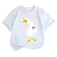 Funny Cartoon Quack Duck Printing Children T-shirt Summer Leisure Duck Boys Kids Tee-shirt Soft Girls Short Sleeve Tshirt