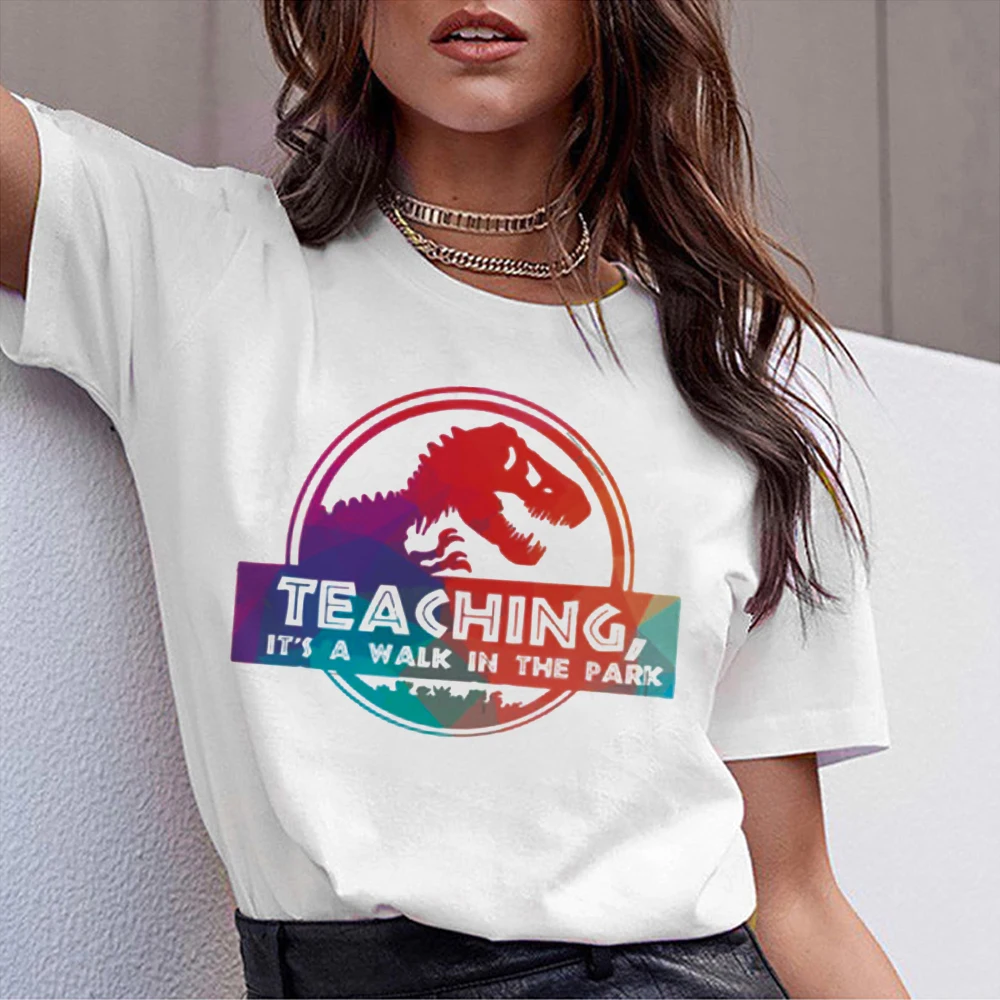 T Shirt For Women 2022 Printed Rainbow Teacher Casual Gift Harajuku Tee Shirts Lady Summer Short Sleeve Tops Female Tshirt