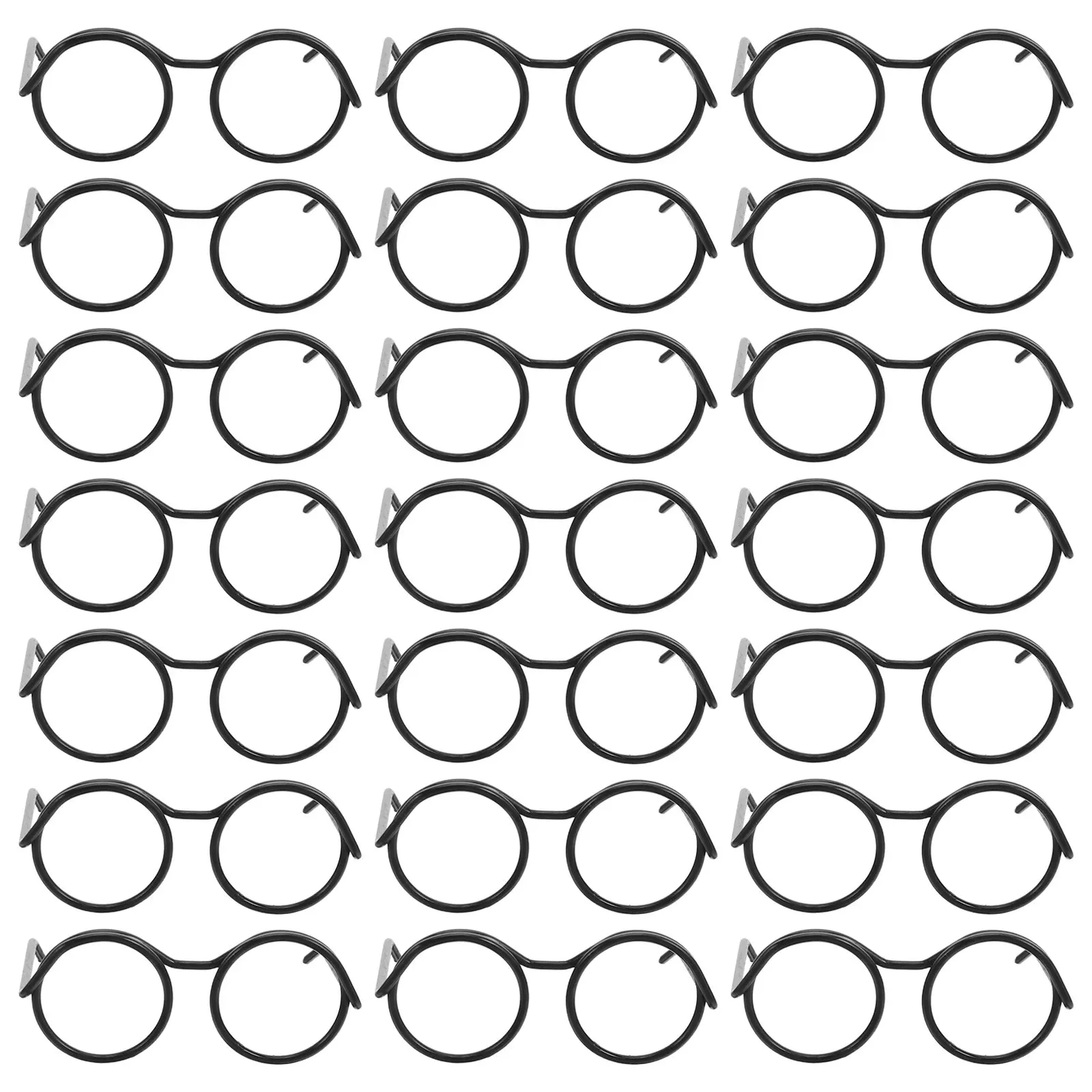 

50Pcs Miniature Eyeglasses Dollhouse Accessories Tiny Wire Frames for DIY Crafts Photo Props Creative Decoration Small Glasses