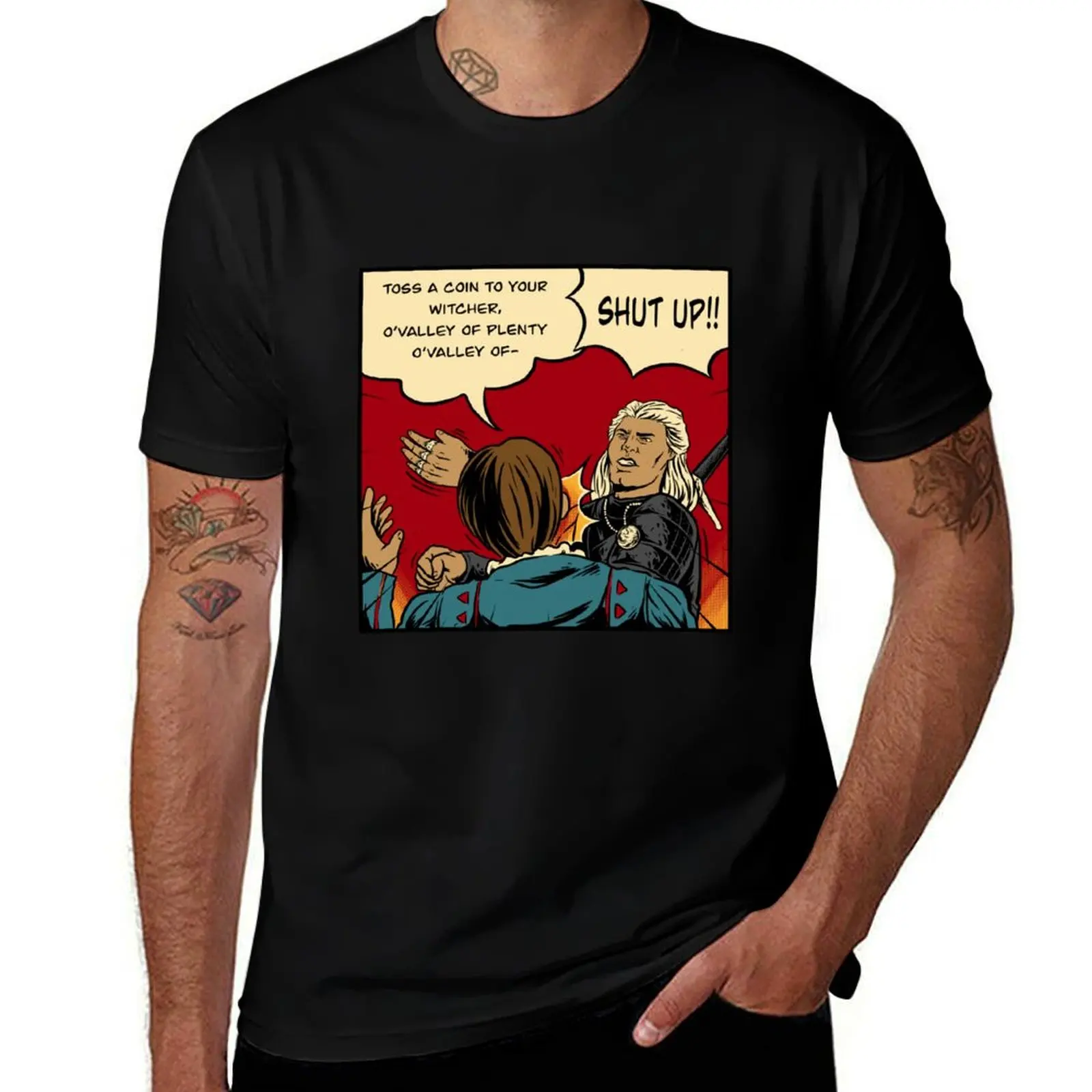 

Toss a coin to your Witcher T-Shirt boys whites clothes cotton man t-shirts mens t shirt