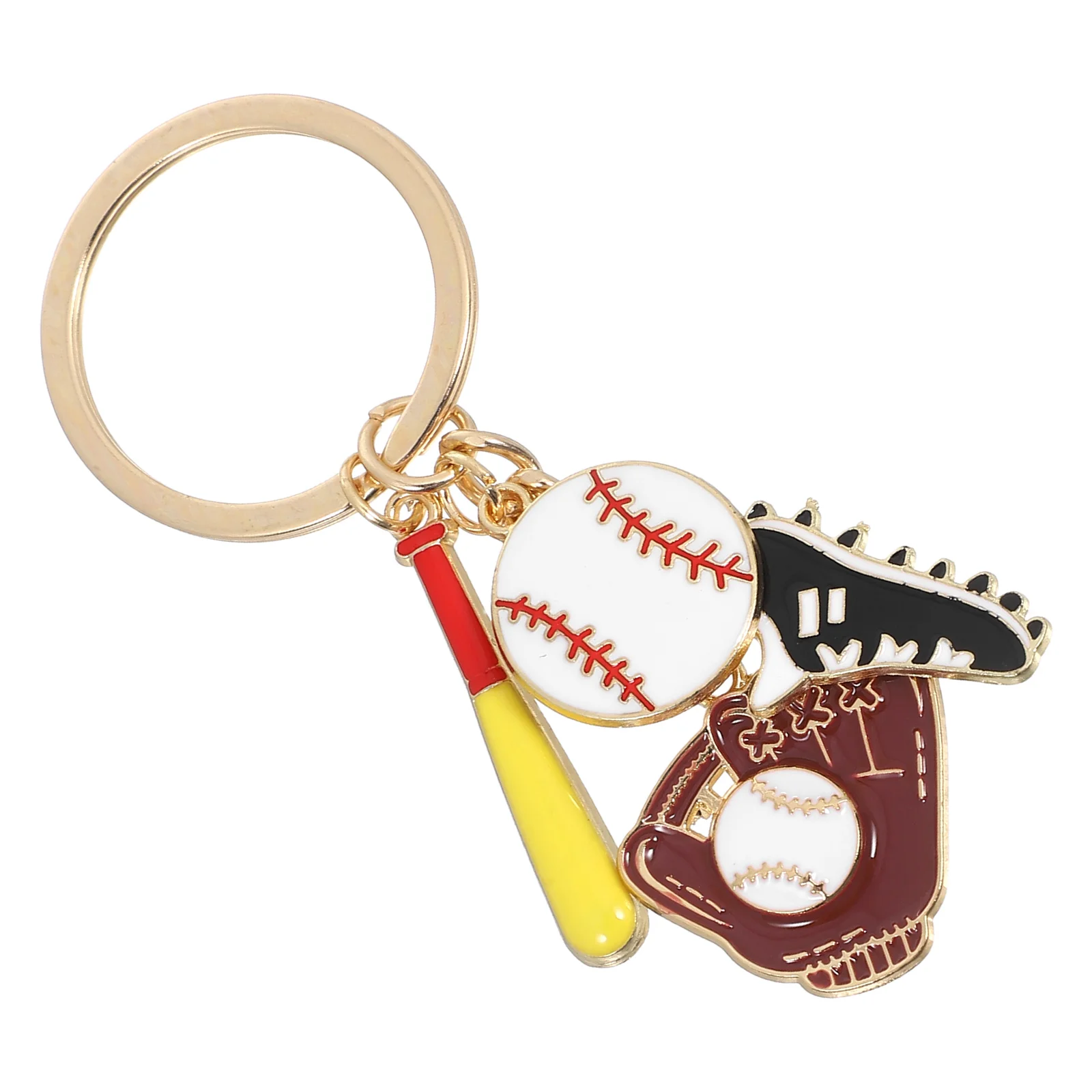

Baseball Theme Keychain Decors Athletes Reward Party Favors Mini Zinc Alloy Bat